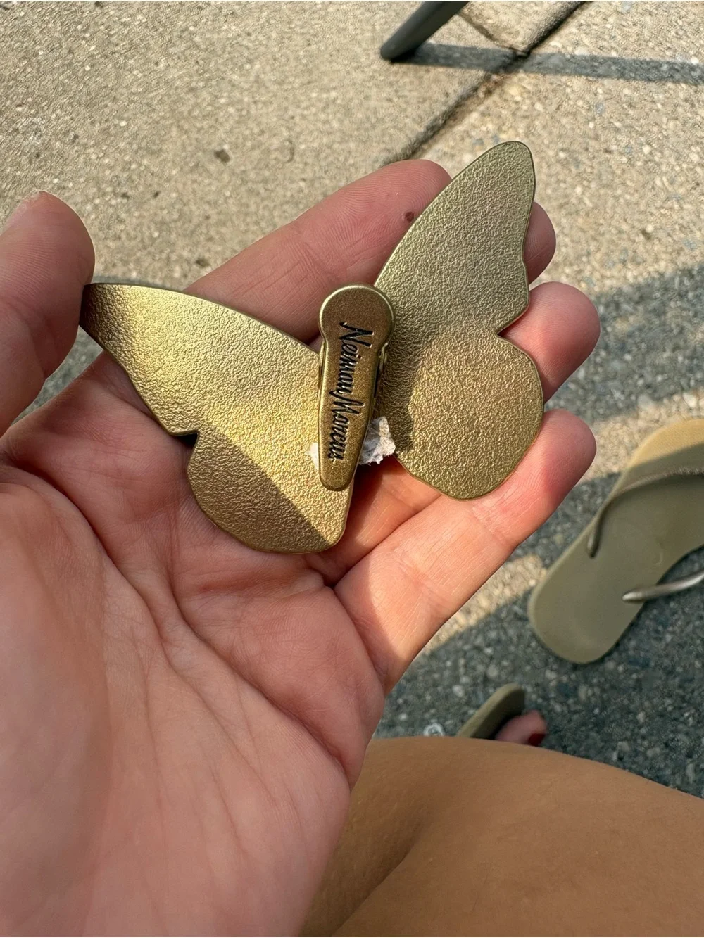 Vintage Neiman Marcus Gold Butterfly Brooch Pin - Elegant Women's Accessory